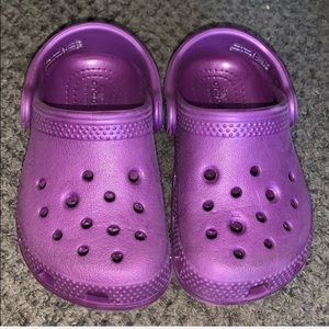 Purple toddler Crocs size 7